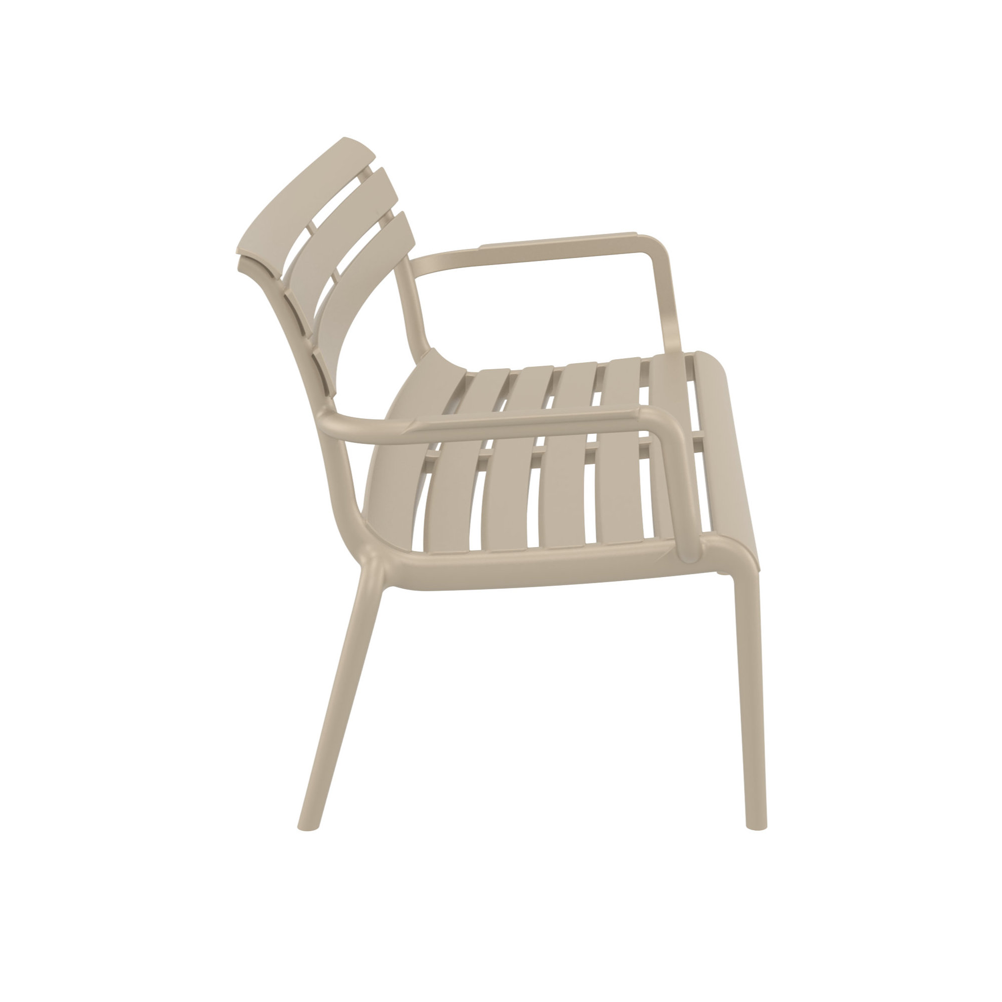 Ruta Paris 46'' Outdoor Bench, Taupe