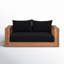 Gazel 63'' Teak Outdoor Loveseat-86504255