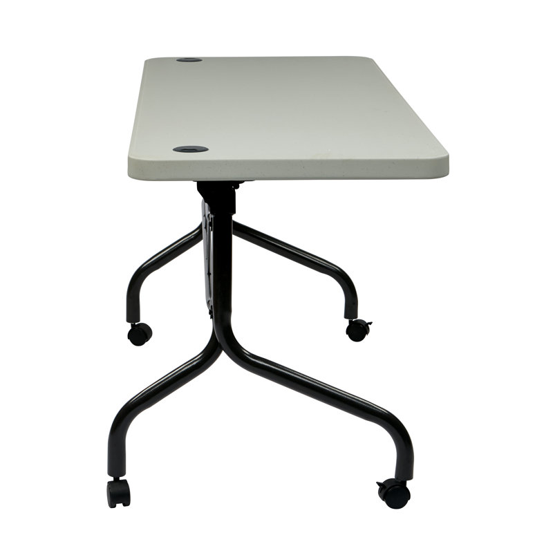 Jenely Rectangle Flip Top Training Table with Casters, 29.25" H x 60" W x 24" D