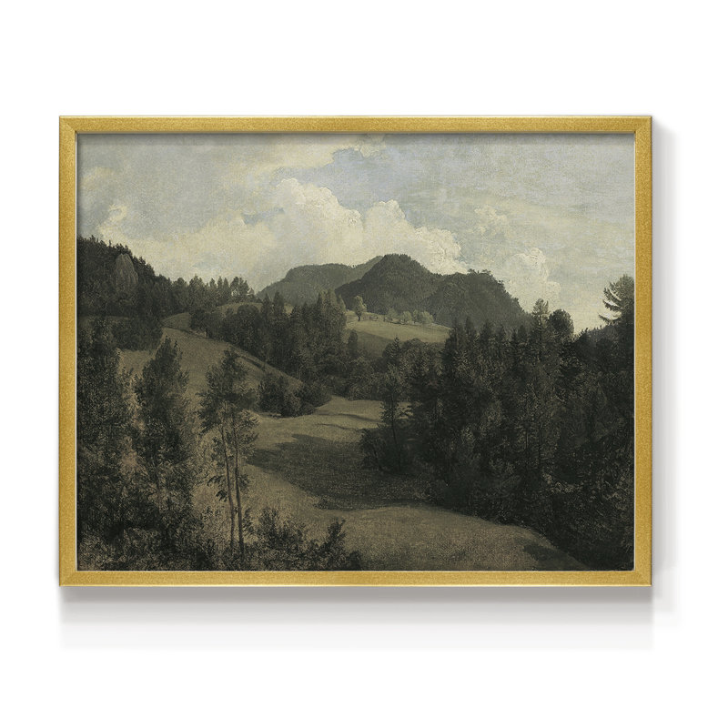 Paysages rétro-CDXV - reproduction encadrée, H 8 po x l 10 po