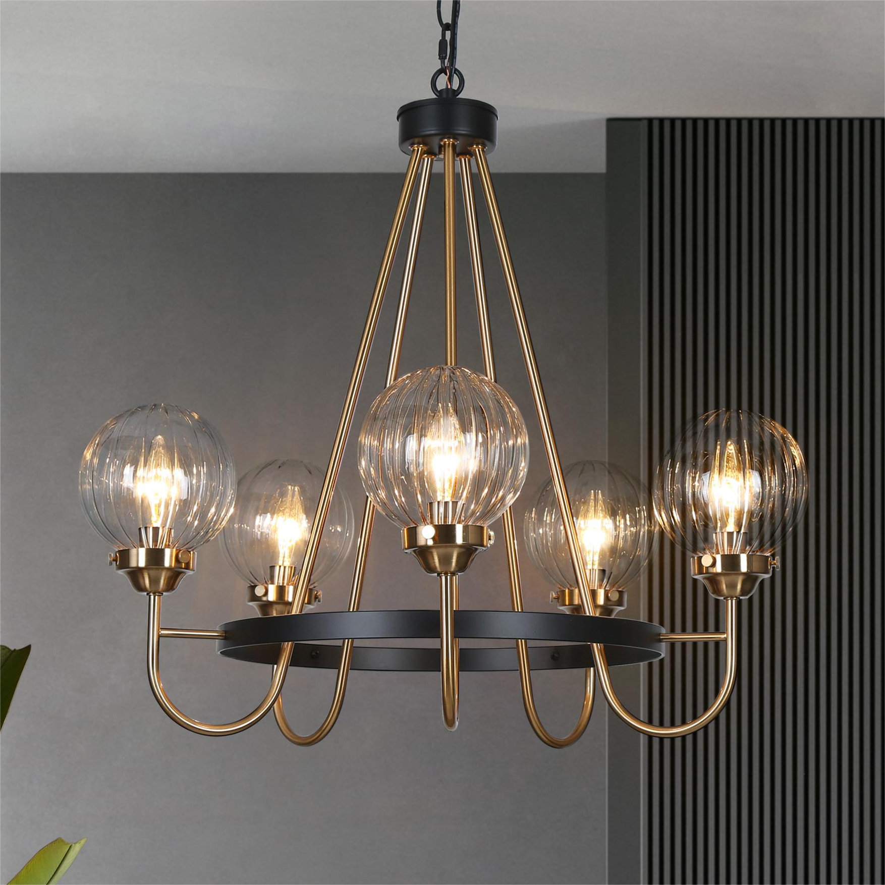 yedidal 5 light dimmable chandelier: Elegant Smart Lighting for Modern Spaces