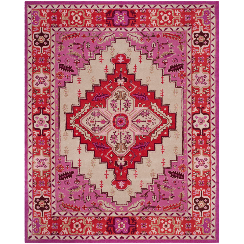 Blokzijl Hand Tufted Wool Oriental Rug, Rectangle 8' x 10'