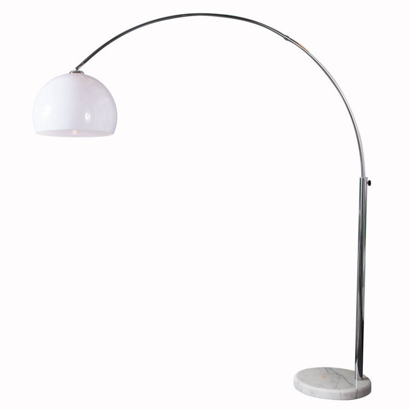 Ioanna 175cm Chrome Arched Floor Lamp