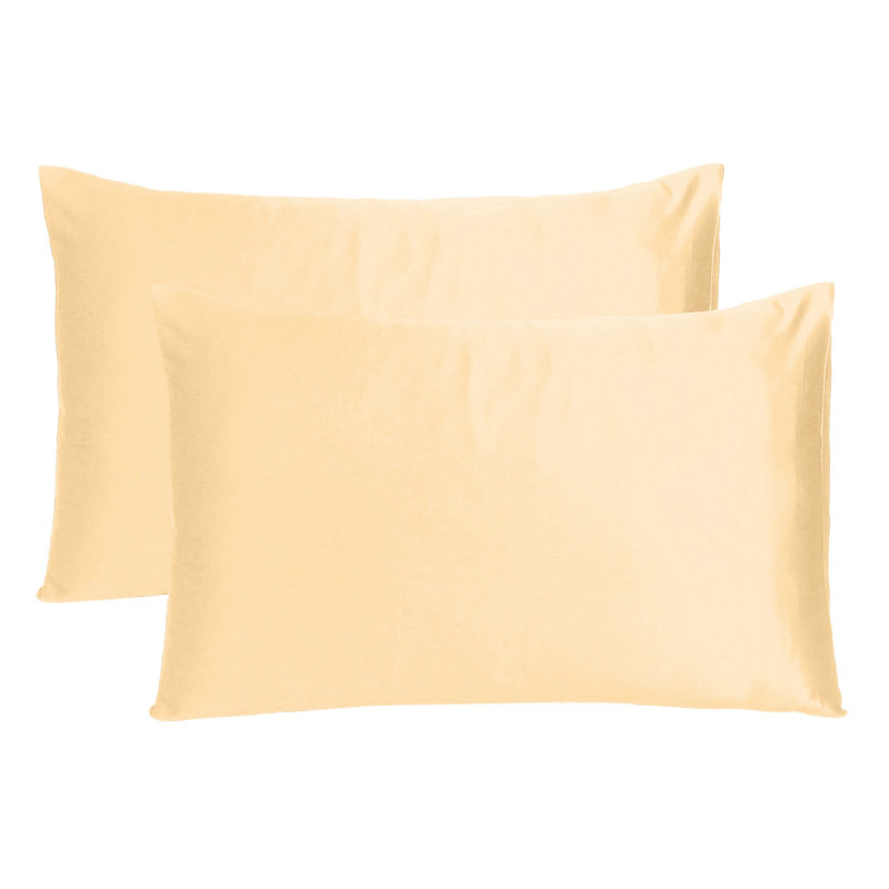 Taies d'oreiller en satin, Très grand, Duvet de pêche