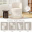 Fauteuil d'appoint pivotant rembourré avec rangement, sans assemblage requis-903002678