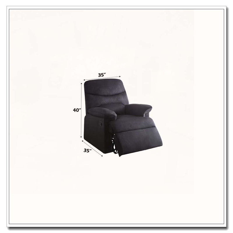 Fauteuil inclinable en tissu tissé, Noir