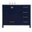 Meuble-lavabo simple 42 po avec plateau en marbre Hines-2128195551