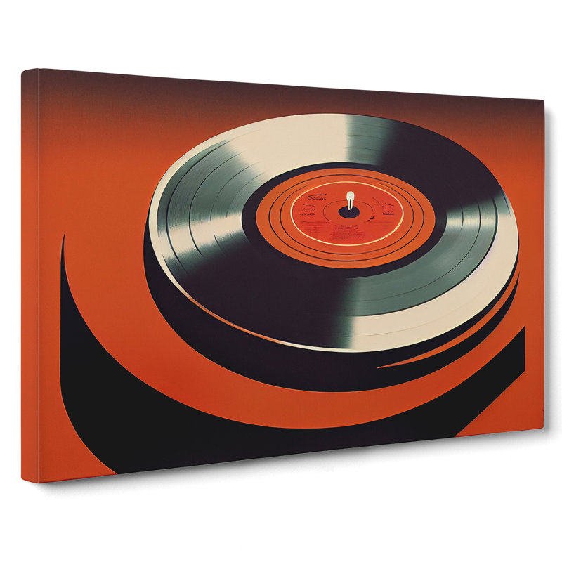 XXX-H1022-WF-8502X Sublime Vinyl Record Art Abstract - Wrapped Canvas Print