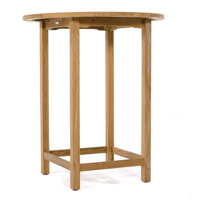 Round Teak Solid Wood Outdoor Bar Table , 35.43 " W 35.43 " D