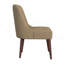 Chaise de salle à manger Guy avec pieds fuselés ambre foncé, tissu bouclé brun