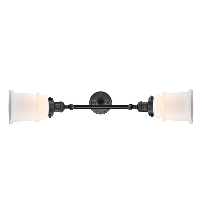 Galaviz 2 - Light Dimmable Vanity Light, Matte Black, Matte White Cased, No Bulb Included