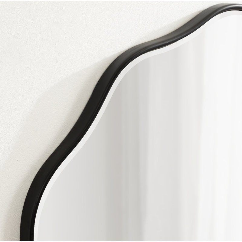 Miroir mural Francina, 32 po x 32 po, Noir