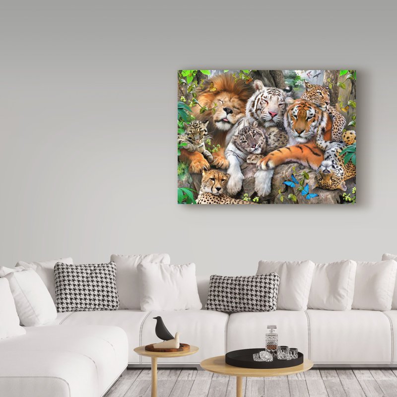 Large Wild Cats on Canvas Wall Art