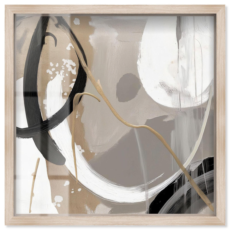 «Harmony of Neutrals Kitchen Decor Shadowbox» par Art Remedy, H 25 po x l 25 po, Crème, crème