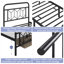 Modern Metal Bed Frame with Vintage Headboard-1474463854-1476394341