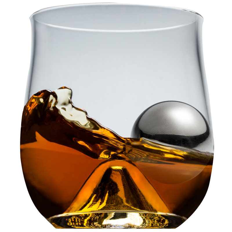 Brilliant 10.14oz Stainless Steel Whiskey Glass Set