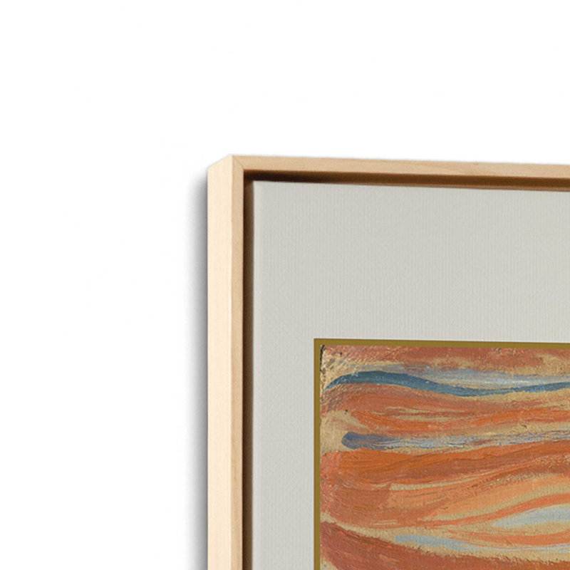 The Scream par Edvard Munch v3, Cadre américain en érable flottant, H 30,75 po x l 20,75 po