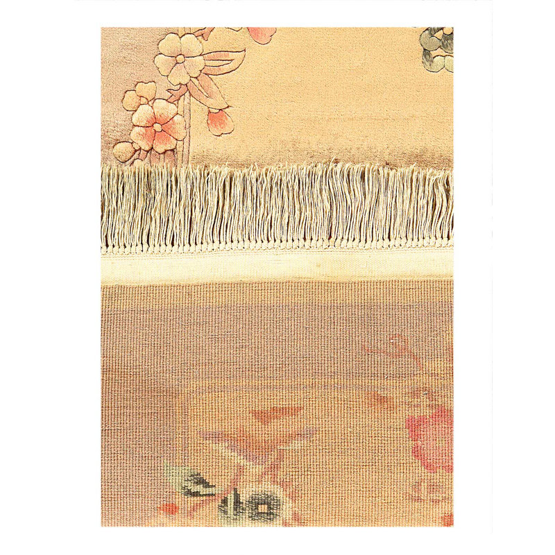 Beige color Fine Hand Knotted Chinese Peking 2'x 4'