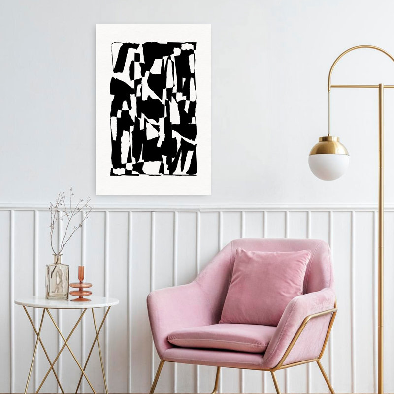 Art contemporain abstrait géométrique, H 24 po x l 16 po