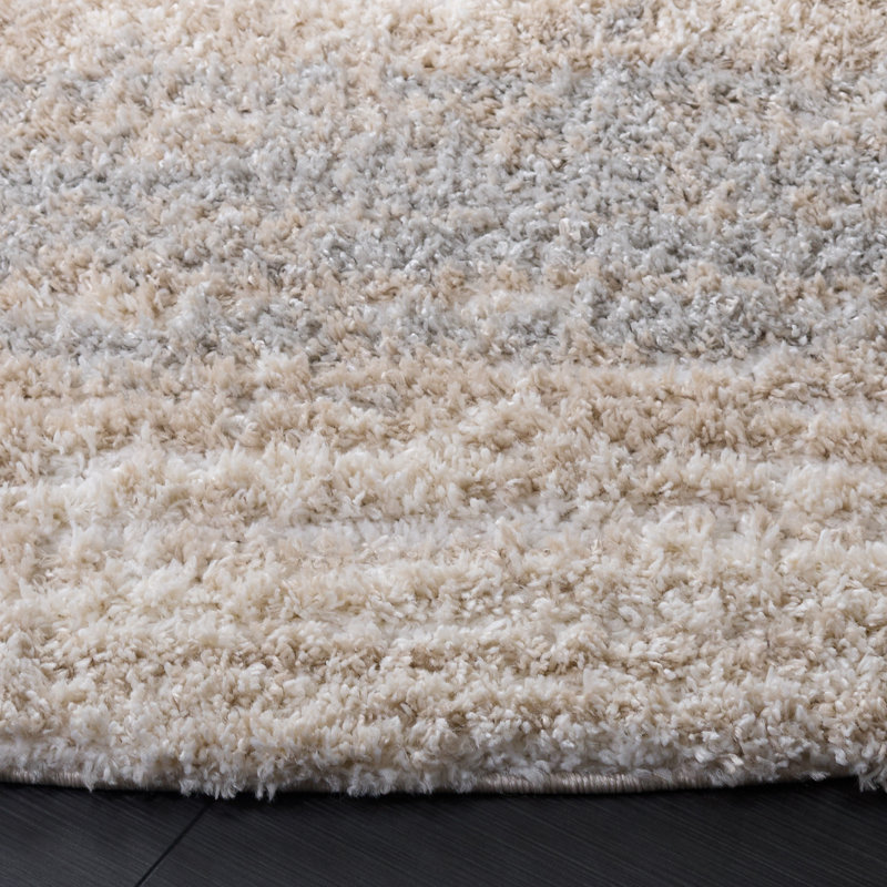 Gemma Shag 606 Performance Abstract Rug, Round 6'7"