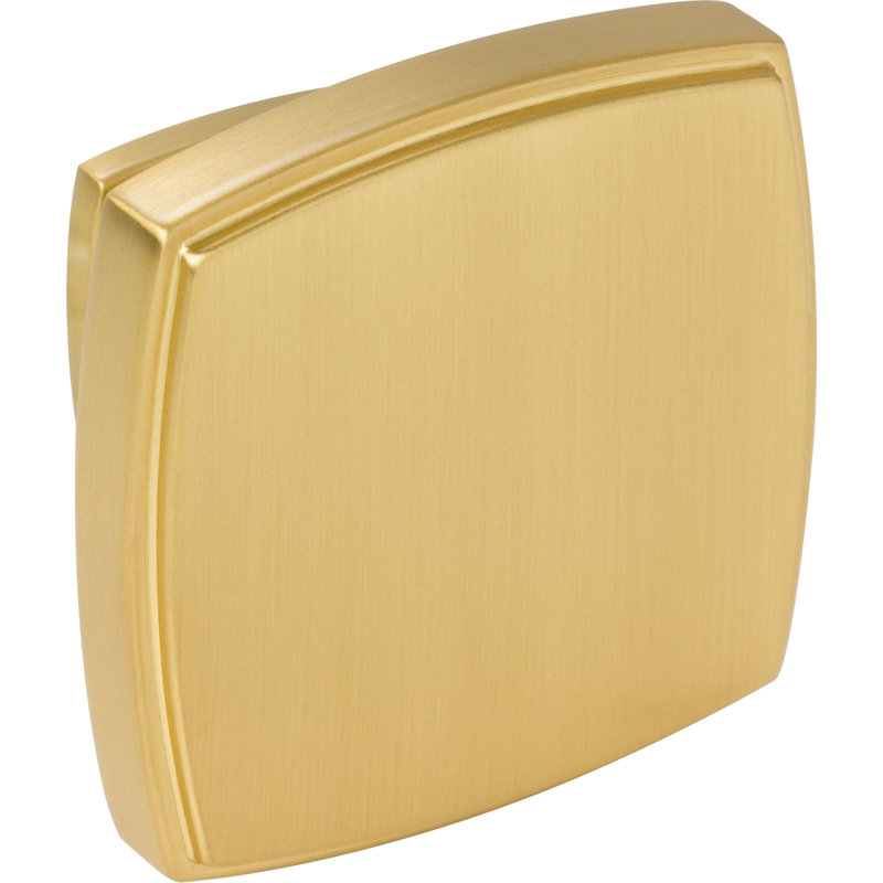 Square Knob, Brushed Gold