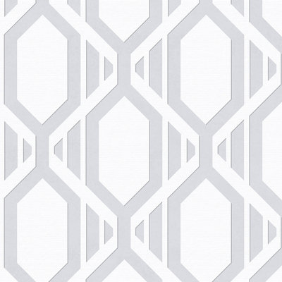 Pre-Pasted Geometric Wallpaper Roll