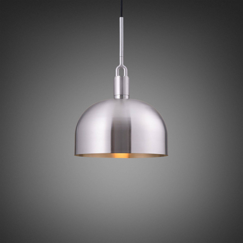 Dome Pendant Shade, Steel, 8.07" H x 13.39" W x 13.39" D