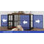 Versatile Dual-Kennel Dog Cage with Rotating Feeding Bowls-993289939-993289938