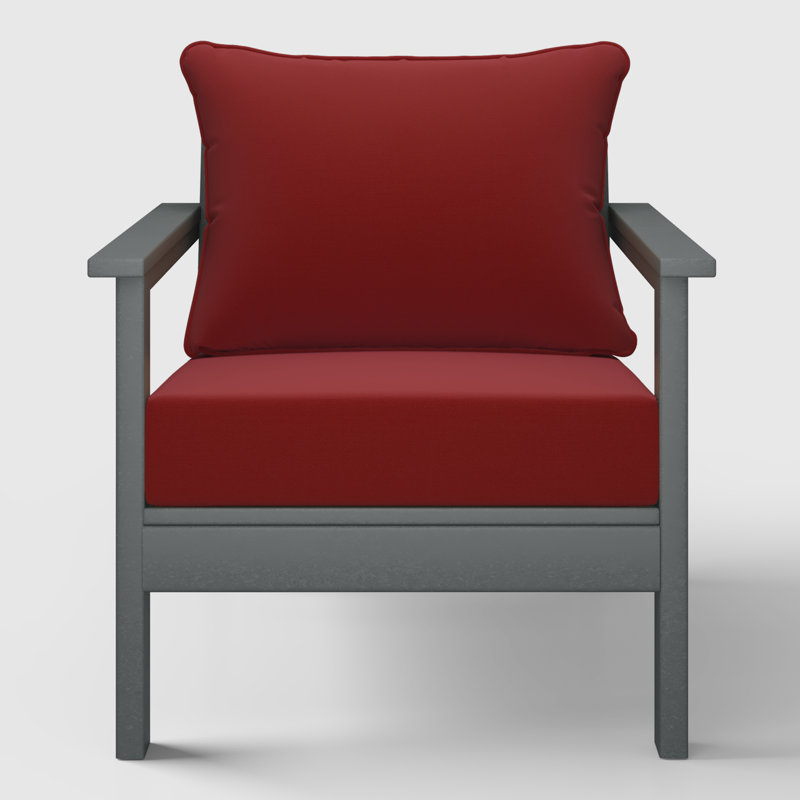 Chaise profonde avec coussins (ensemble de 2), Gris, Red