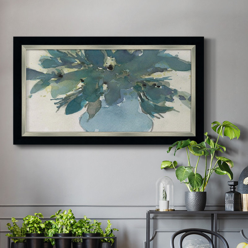 «Blue Vintage Charm I», reproduction d'un seul cadre photo sur toile, H 25 po x l 45 po x P 2,5 po