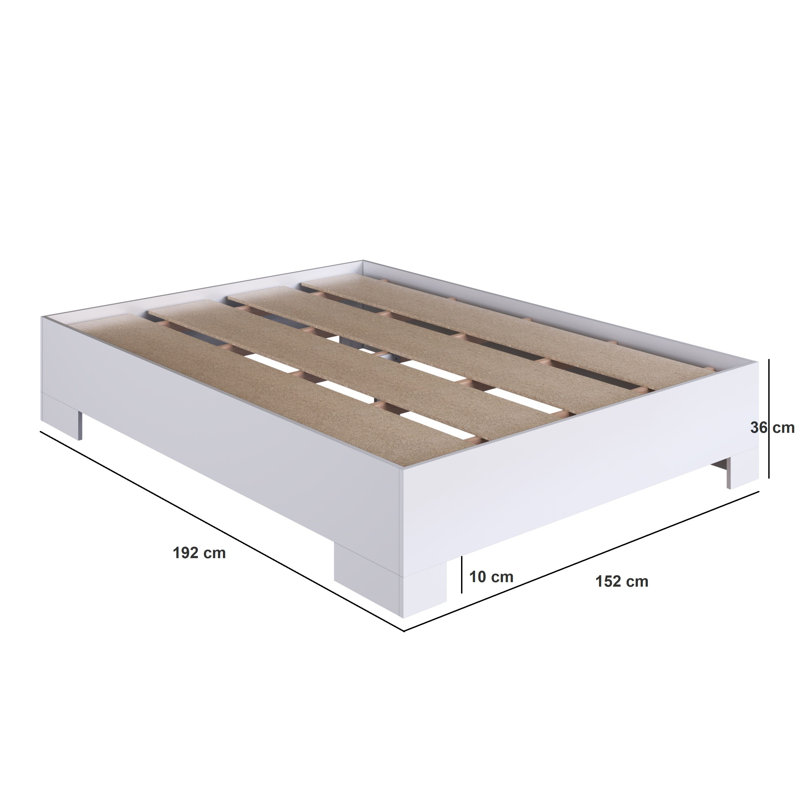 Tokio Platform Bed With 2 Flip-down Storage Compartments, Queen