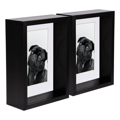 Nicola Spring - 5" x 7" 3D Deep Box Photo Frames - 4" x 6" Mount