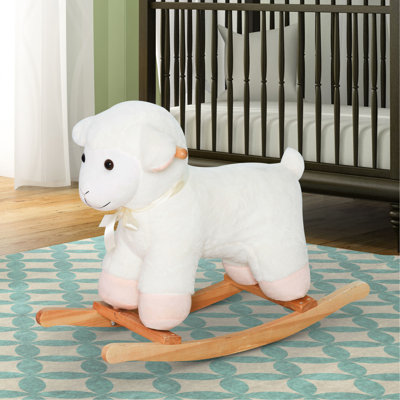 Agneau à bascule mouton, chevreuil en peluche pour enfants