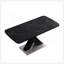 Table de salle à manger carrée moderne, extensible, plateau de table en marbre noir imprimé et pied de table en MDF en X avec base en métal-172889255