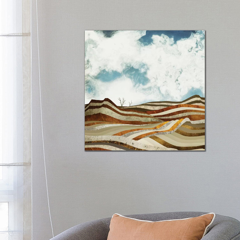 Desert Calm - impression d'art graphique, Aucun mat, H 26 po x l 26 po x P 1,5 po, Toile tendue