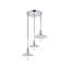 Luminaire suspendu conique 3 lumières grappe Dellwood-457080127