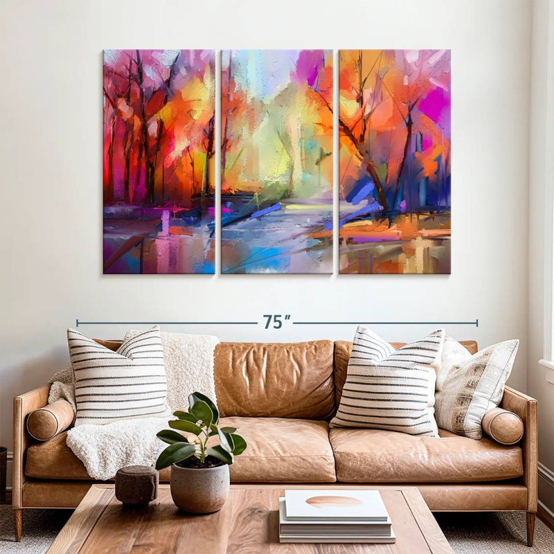 Avery Forest Lake Abstract, 42" H x 65" W