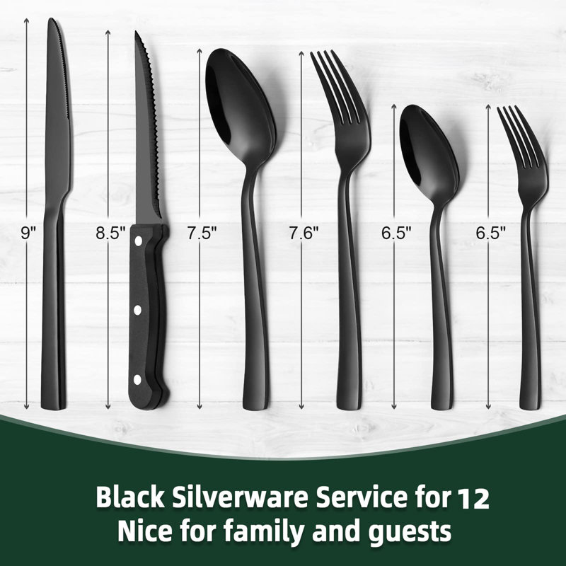 72-Piece Stainless Steel Flatware Set Service for 12