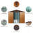 8ft x 10ft Outdoor Metal Storage Shed with Metal Foundation,Coffee-118170311-118170309