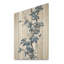 Arbre venteux blanc et bleu, beauté I - arbre sur bois-1190786973