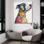  «Floral Pitbull» par Ann Klee, art mural en verre acrylique, 36 po x 36 po-1893056101