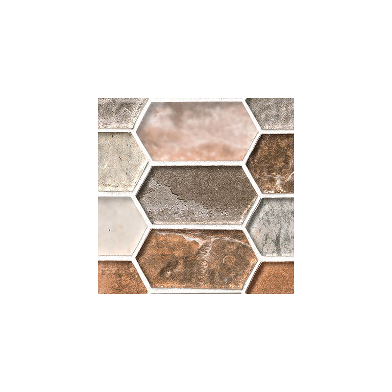 Desert Strata Spire 12 in. x 13 in. Glass Mosaic Wall Tile