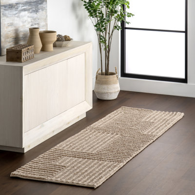 Tapis contemporain à rayures dorées Dorene