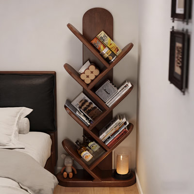 1pc, Tree-shaped Bookshelf, Floor-standing Storage Rack, Living Room, Corner Against The Wall, Small Bookshelf At The Corner, Narrow Bookcase