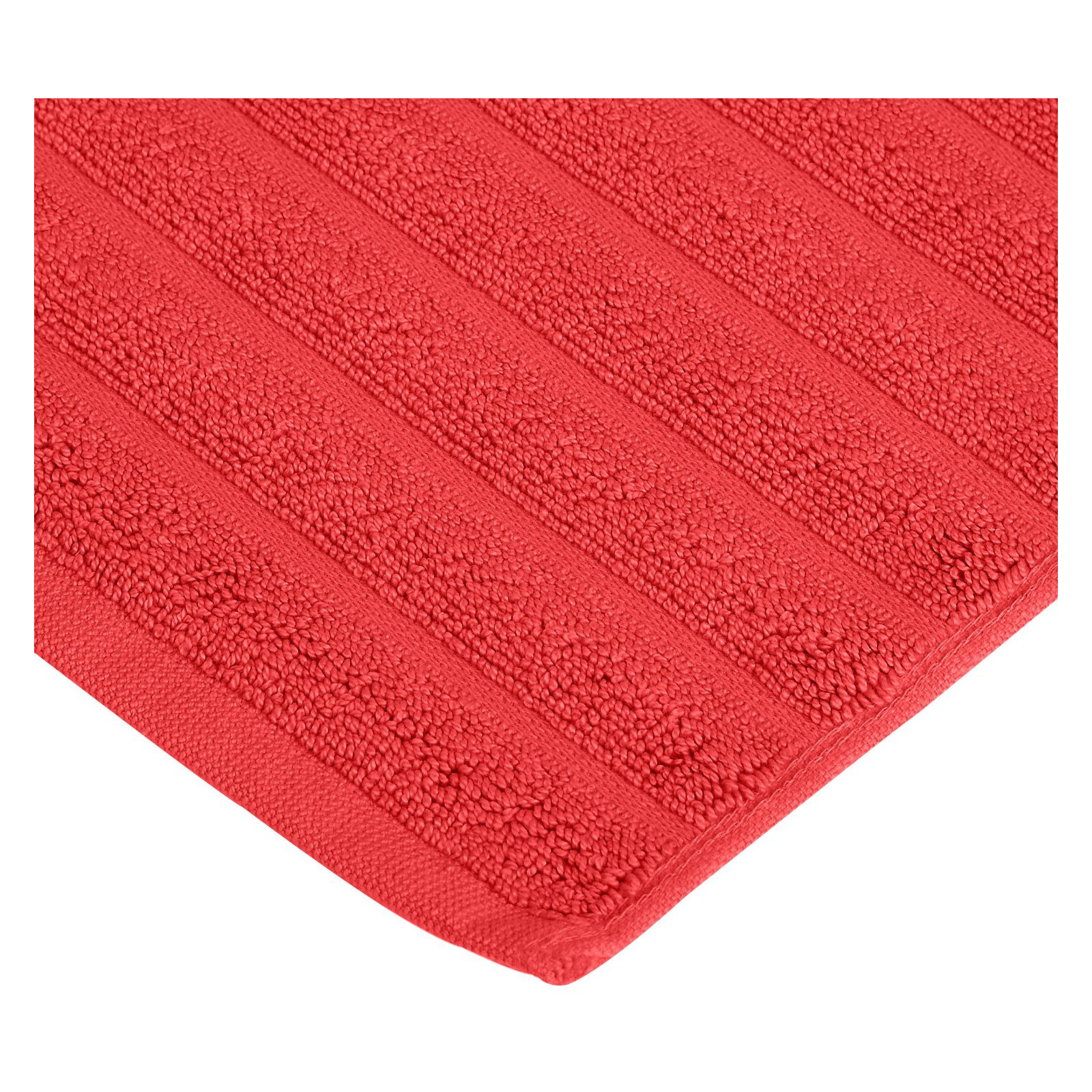Pardue Cotton Bath Mat, Cranberry, Solid Color