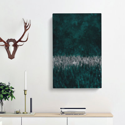 Sunlight Upon A Pine Tree Forest - Wrapped Canvas Painting