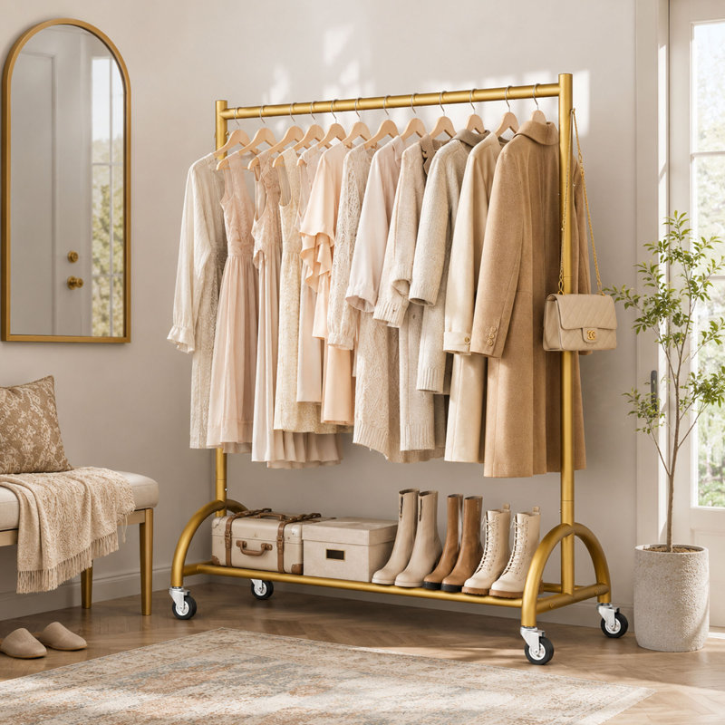 43'' Metal Adjustable Clothing Rack