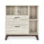 Armoire de rangement moderne Mid-Century avec extérieur en faux bois, l 34,91 po x P 15,96 po, H 37,62 po, pieds évasés-1980638203-1980638202