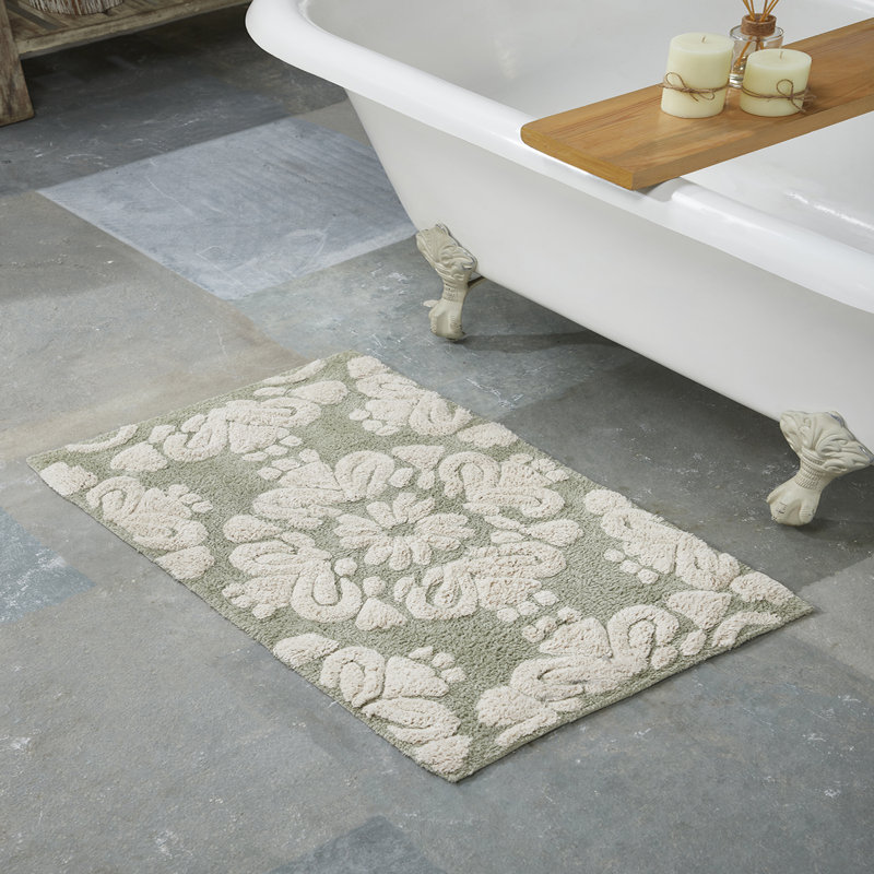 Tapis pour salle de bain 100% coton 1885 g / m² avec endos en latex antidérapant Danmat Danmat, Rectangle 17 po x 24 po