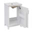 Armoire de salle de bain avec lavabo en céramique, 1 porte-100933744